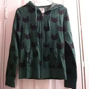 Mossimo Juniors Green Cat Jacket